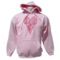 One Direction Heart Design Pink Hoodie